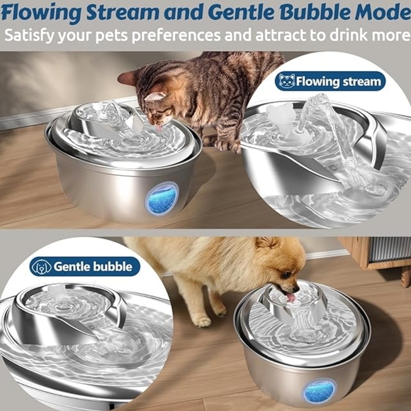 ORSDA Stainless Steel Pet Water Fountain, 100oz/3L Brand New! - Picture 3 of 6